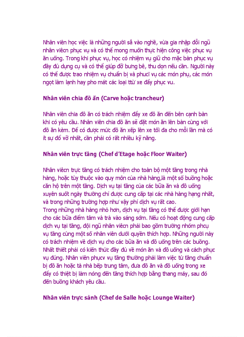 image for page Các bộ phận trong khu vực ăn uống