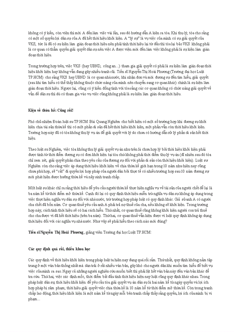 image for page Thời hiệu khởi kiện vụ việc dân sự