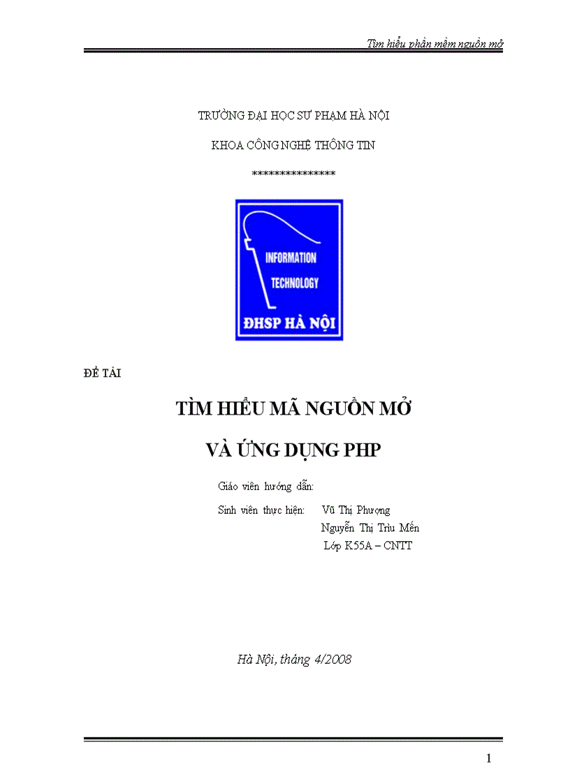 image for page Tìm hiểu mã nguồn mở và ứng dụng php