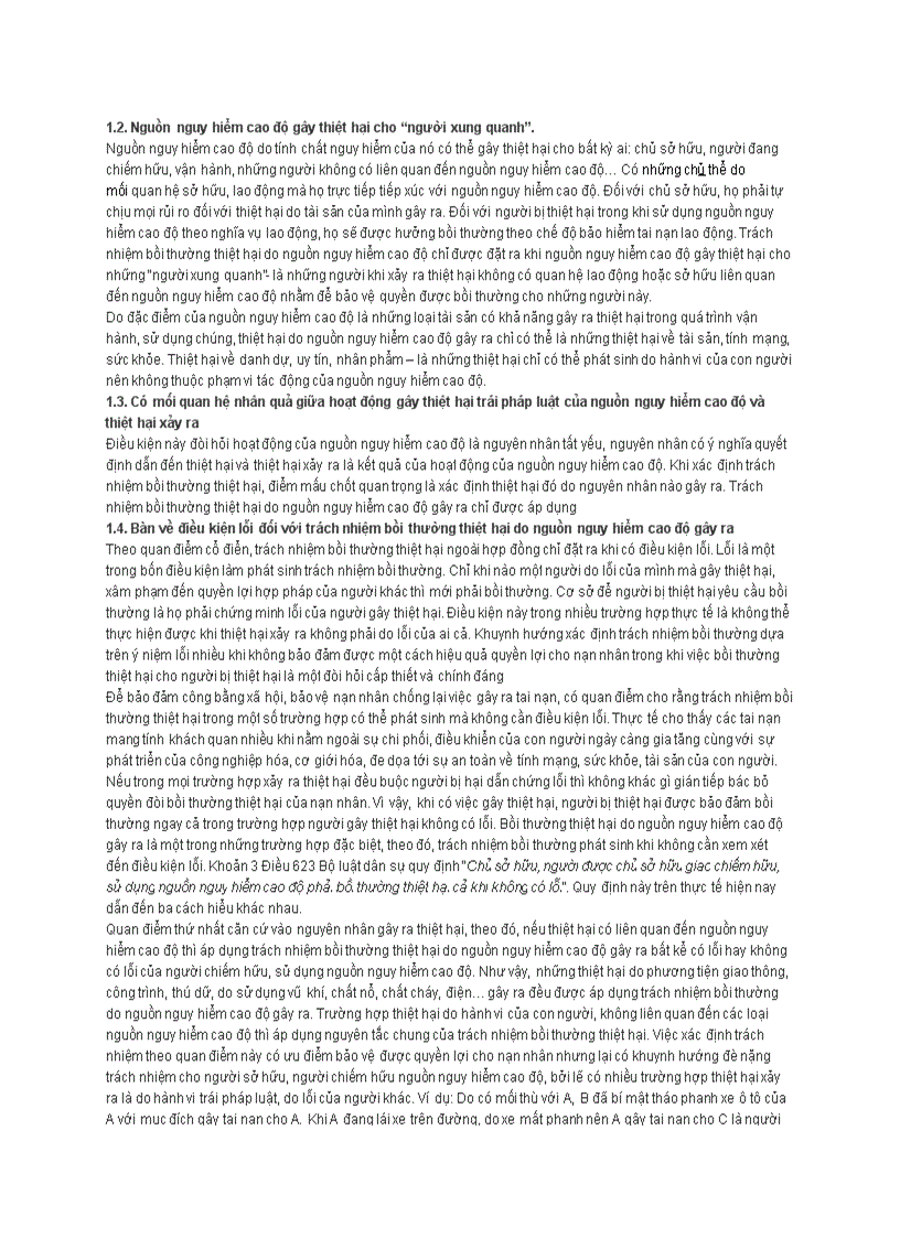 image for page Trách nhiệm bồi thường thiệt hại do nguồn nguy hiểm cao độ gây ra