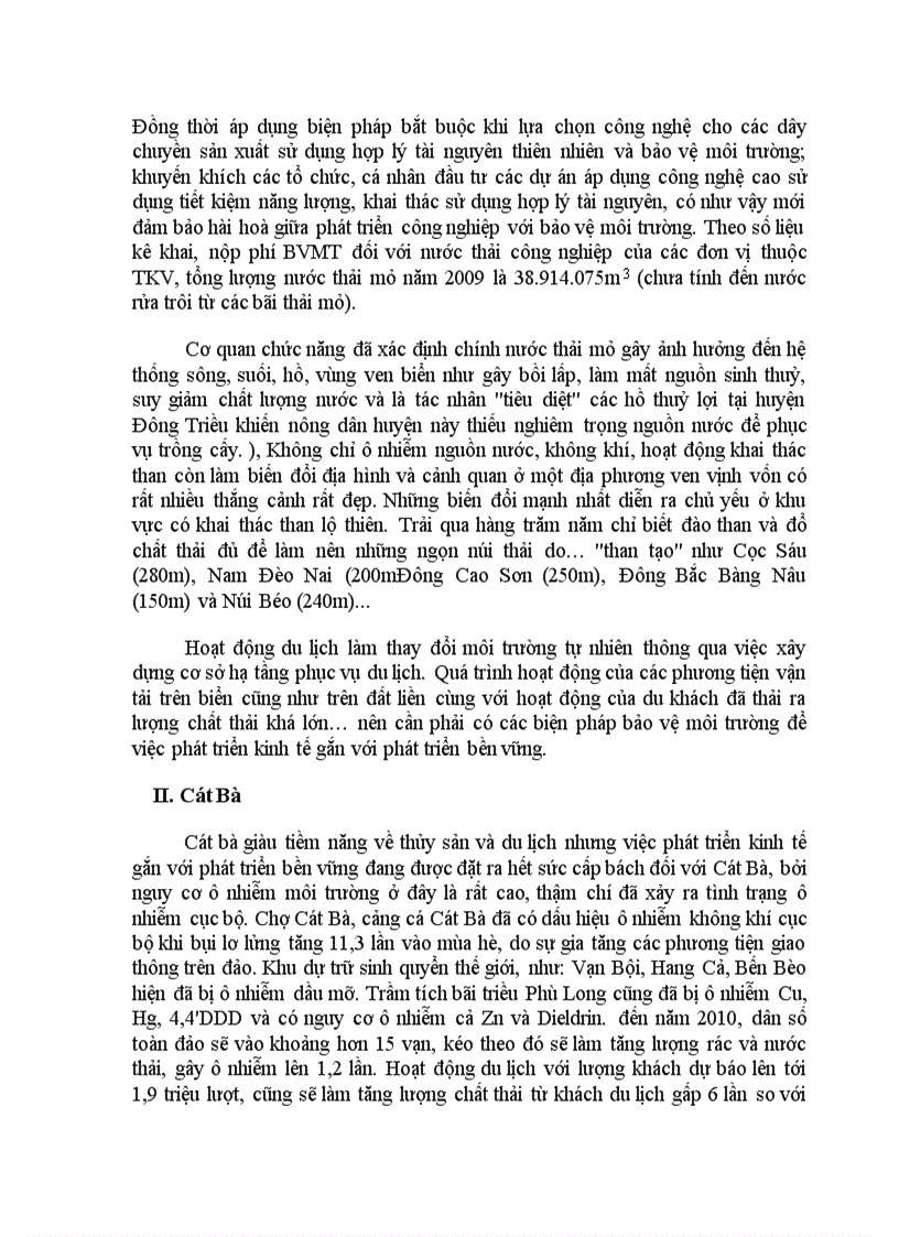 image for page Sự tác động của việc phát triển kinh tế đến tài nguyên môi trường