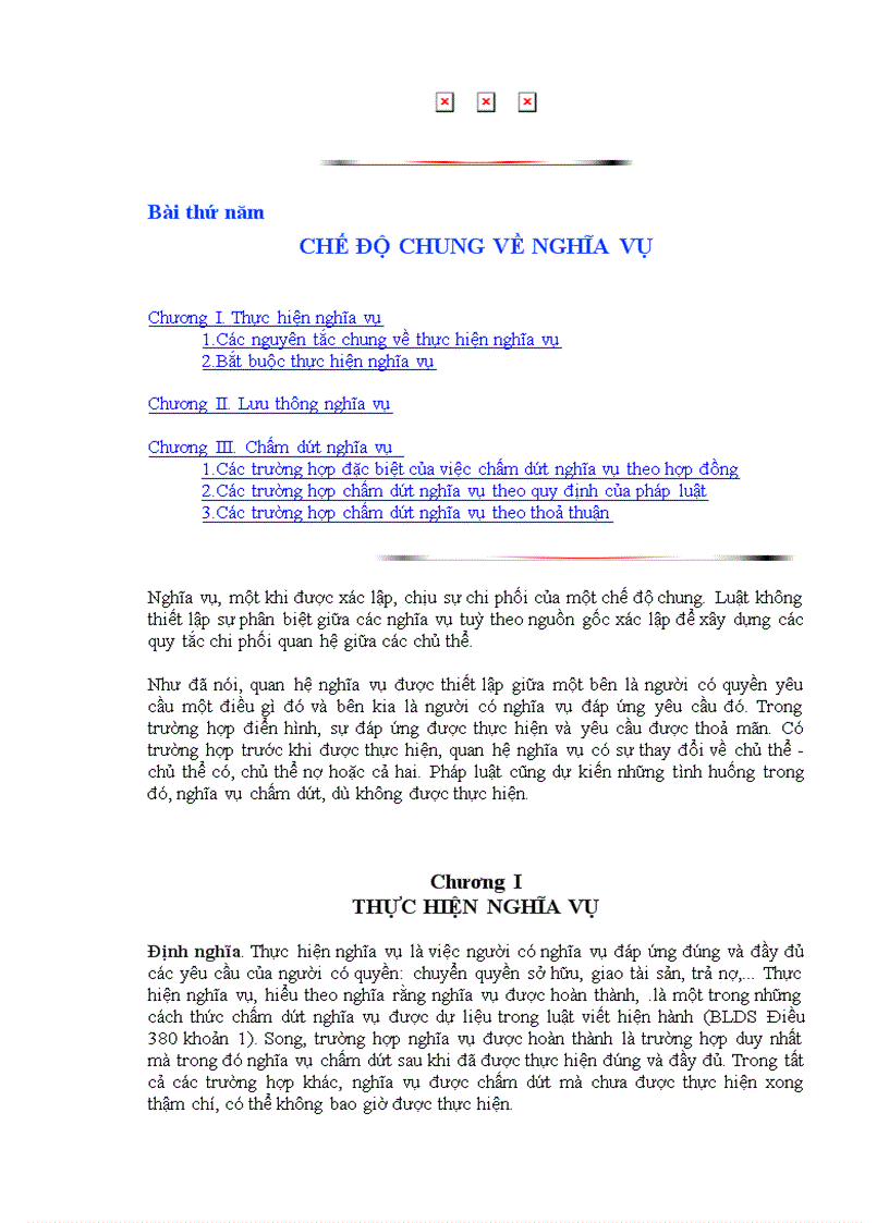 image for page Chế độ chung về nghĩa vụ