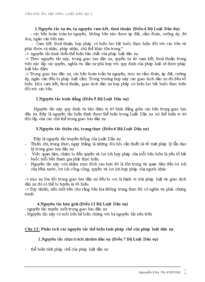 image for page Câu hỏi ôn tập môn Luật dân sự