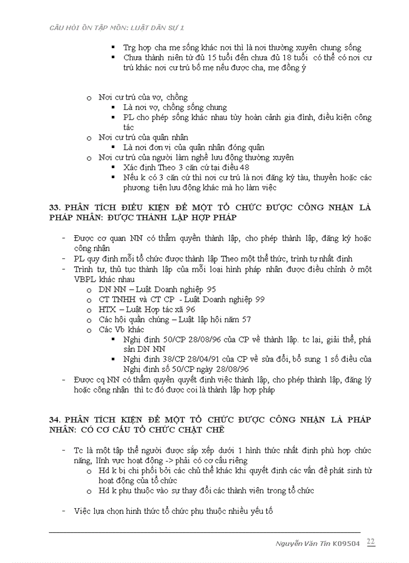 image for page Câu hỏi ôn tập môn Luật dân sự