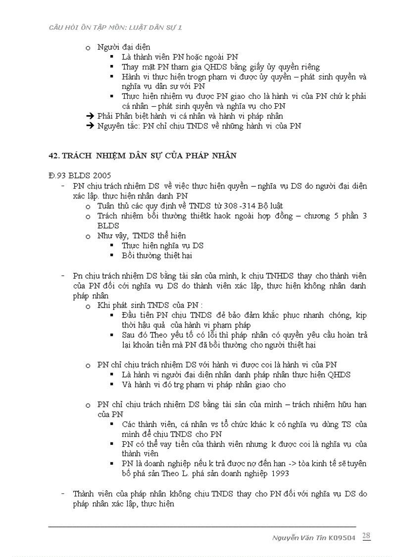 image for page Câu hỏi ôn tập môn Luật dân sự