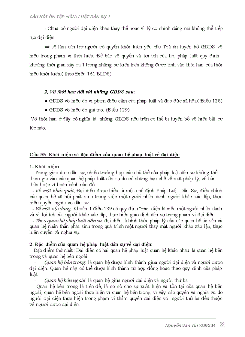 image for page Câu hỏi ôn tập môn Luật dân sự