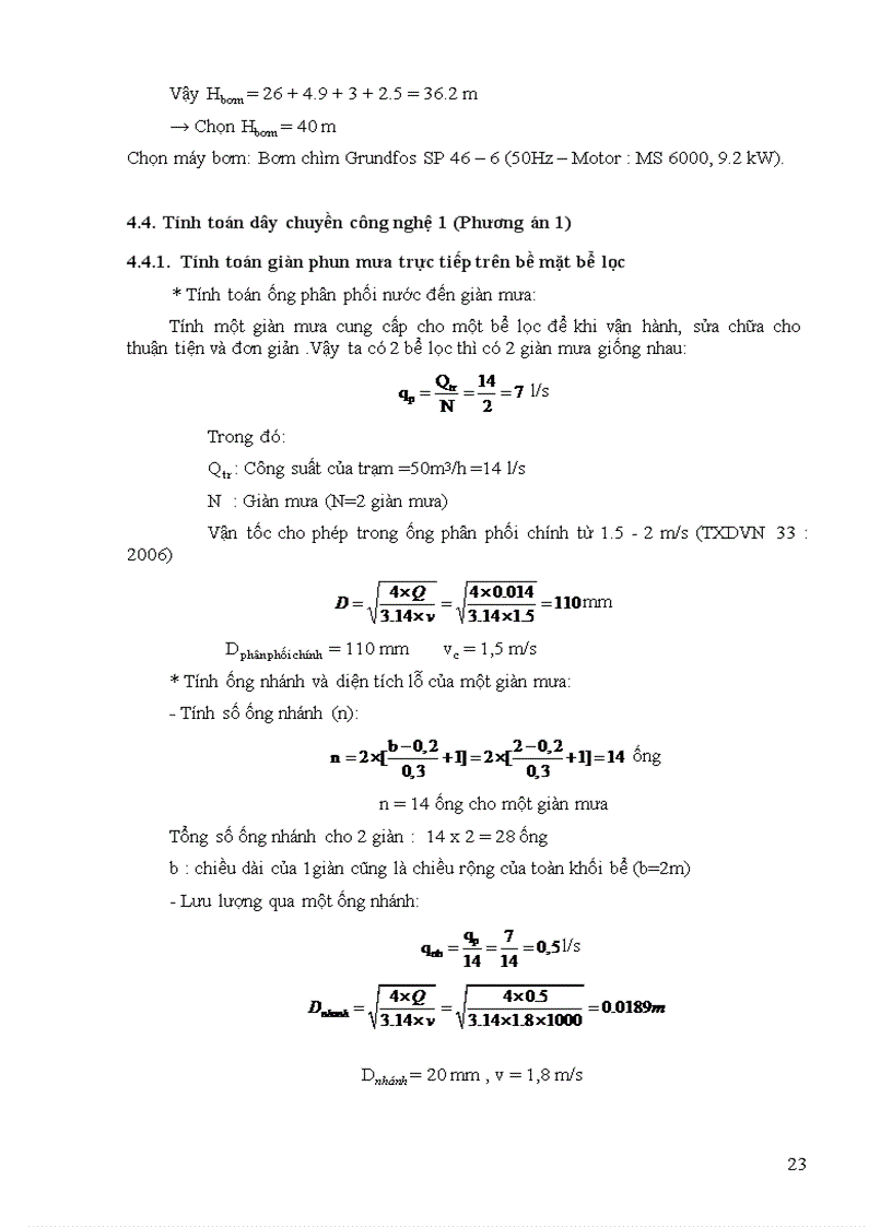 image for page Tính toán thiết kế hệ thống cấp nước cho Khu cư xá Bà Điểm Hóc Môn