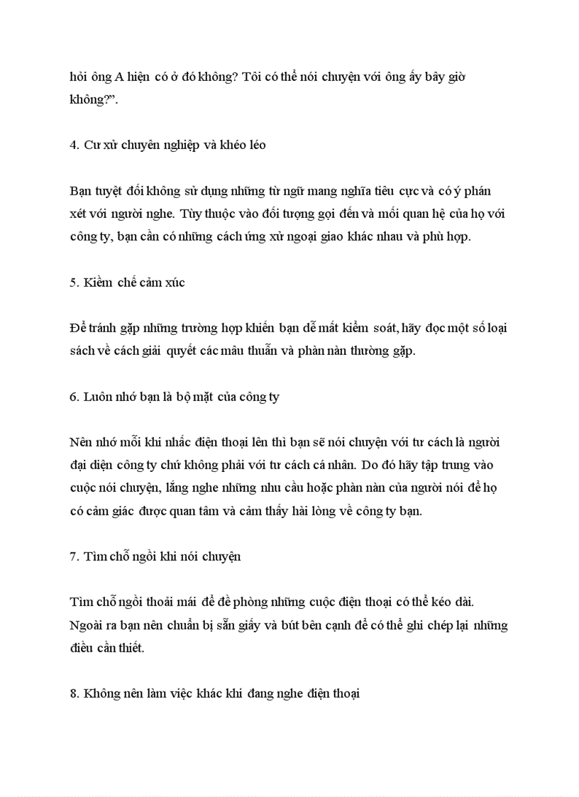 image for page Kỹ năng sử dụng điện thoại nơi công sở