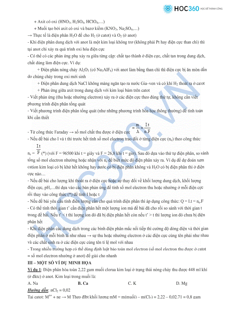 image for page Phương pháp giải bài tập về điện phân dung dịch