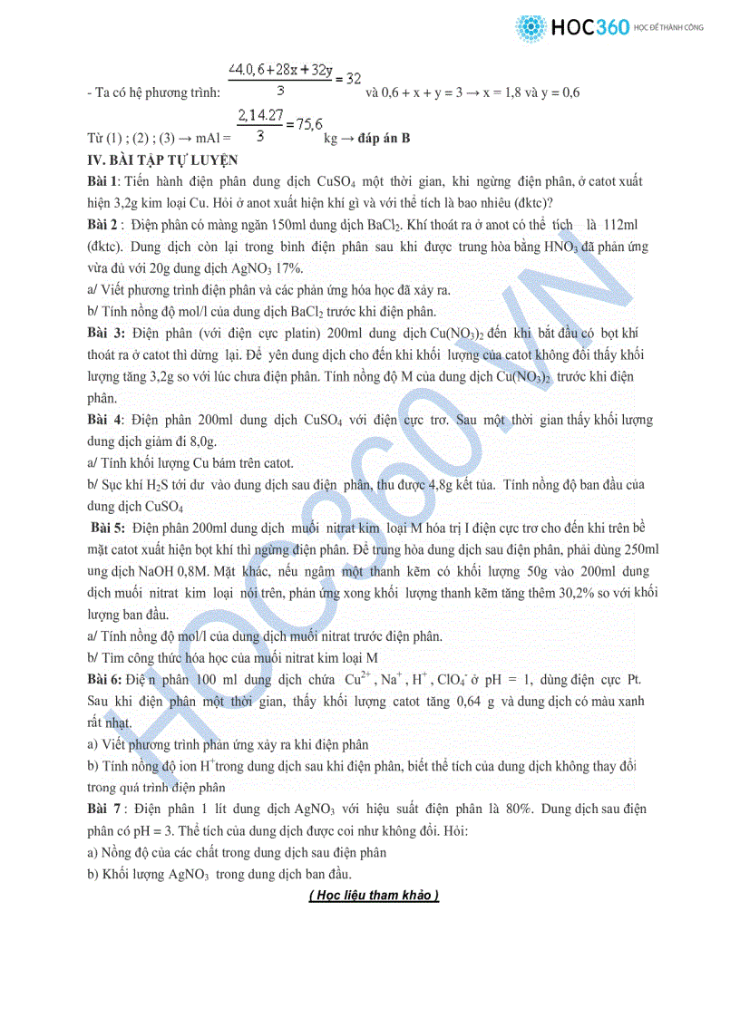image for page Phương pháp giải bài tập về điện phân dung dịch