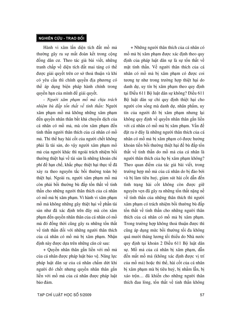 image for page Bồi thường thiệt hại do mồ mả bị xâm phạm