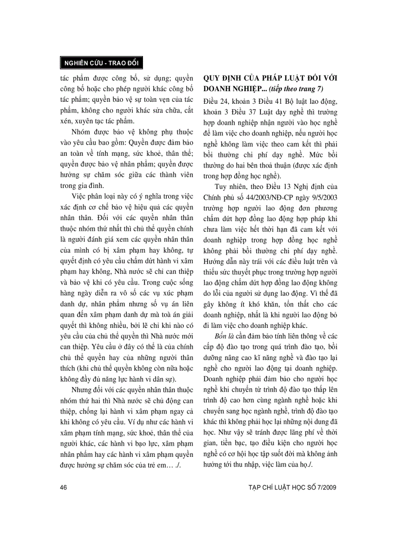 image for page Khái niệm và phân loại quyền nhân thân