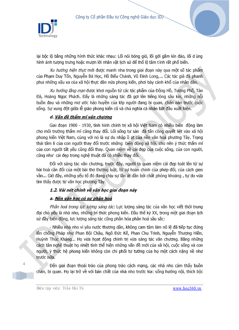 image for page Chuyên đề khái quát văn học Việt Nam thế kỉ XX