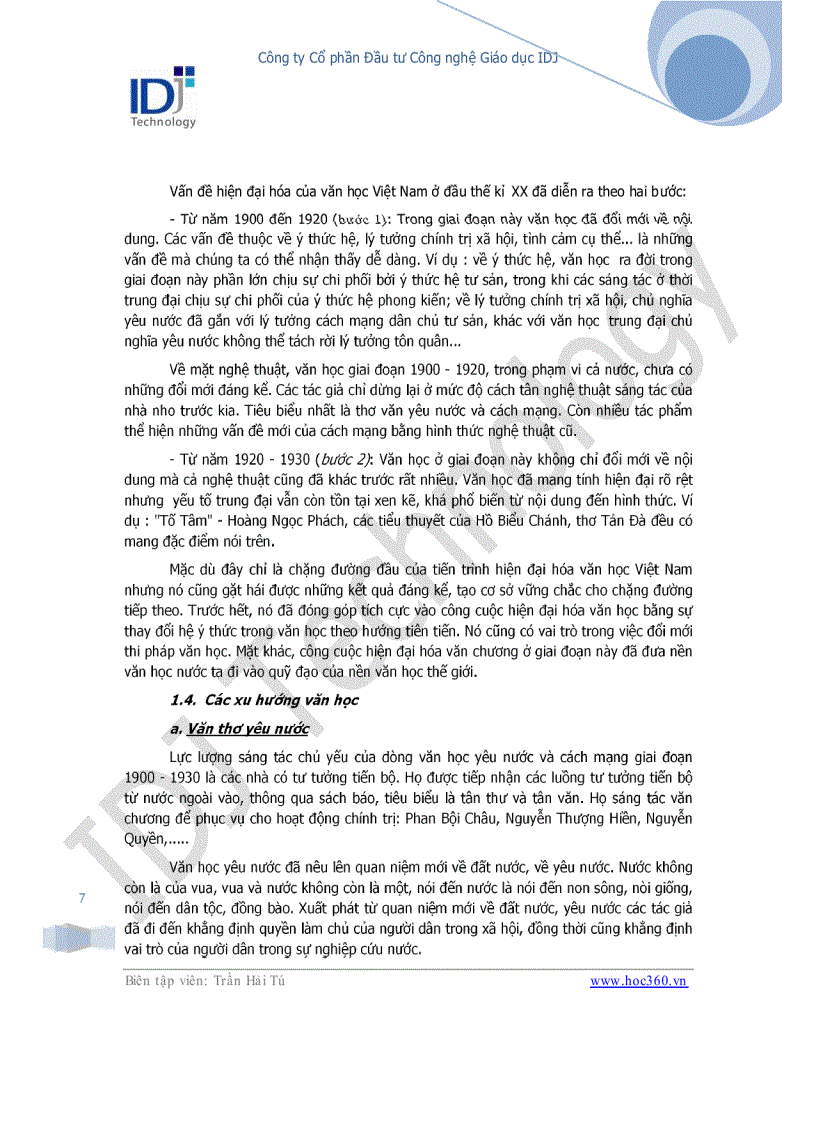 image for page Chuyên đề khái quát văn học Việt Nam thế kỉ XX