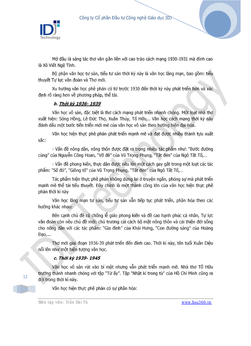 image for page Chuyên đề khái quát văn học Việt Nam thế kỉ XX