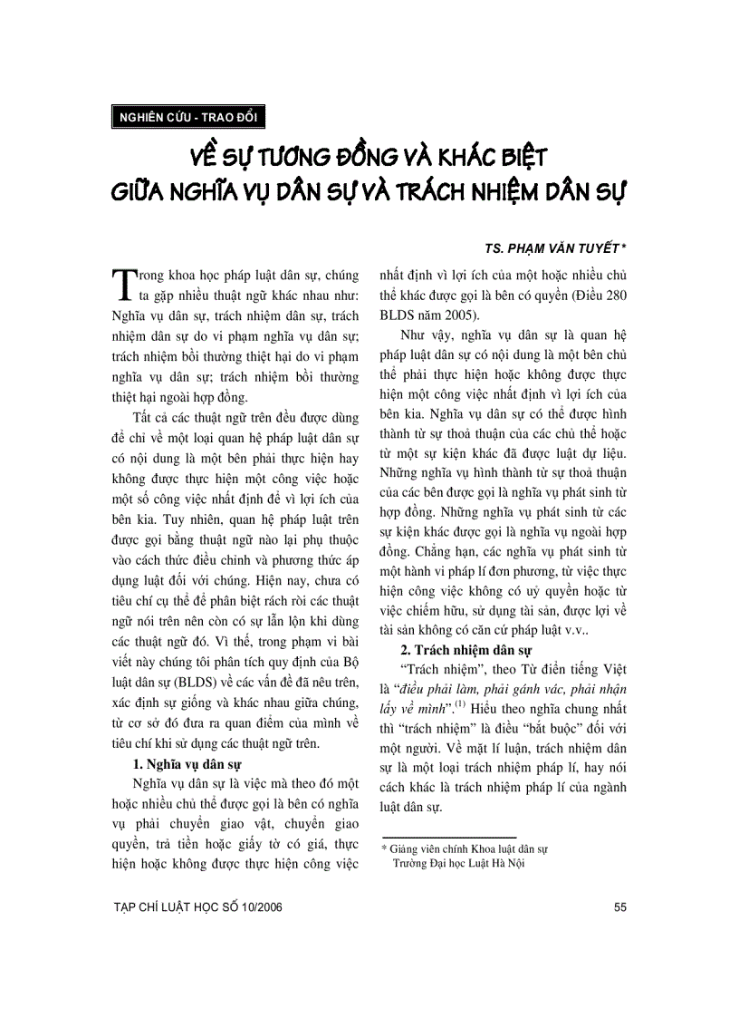 image for page Về sự tương đồng và khác biệt giữa nghĩa vụ dân sự và trách nhiệm dân sự