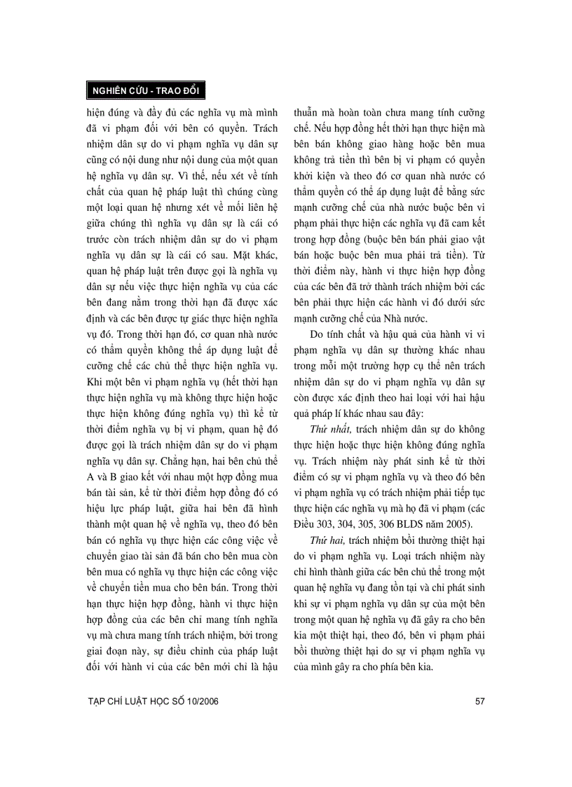 image for page Về sự tương đồng và khác biệt giữa nghĩa vụ dân sự và trách nhiệm dân sự