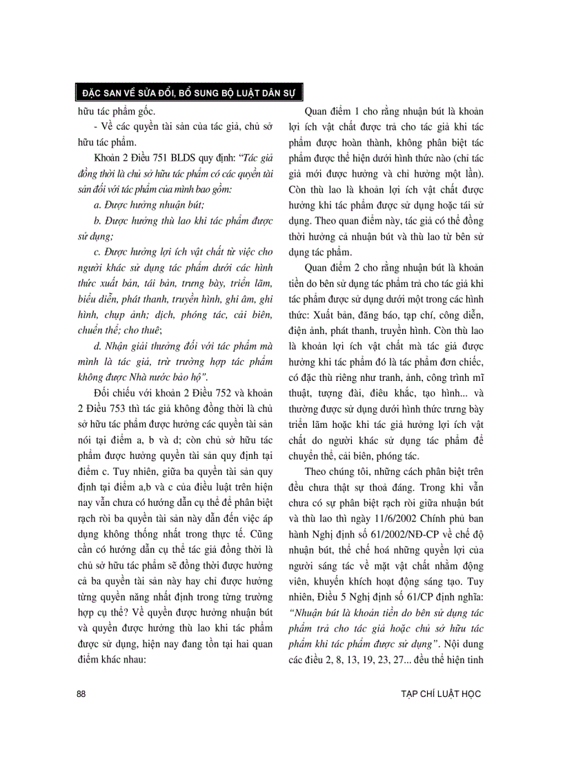 image for page Kiến nghị sửa đổi các quy định về quyền tác giả trong bộ luật dân sự