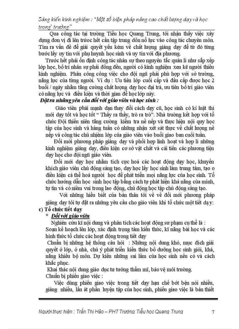 image for page Một số biện pháp nâng cao chất lượng dạy và học trong nhà trường