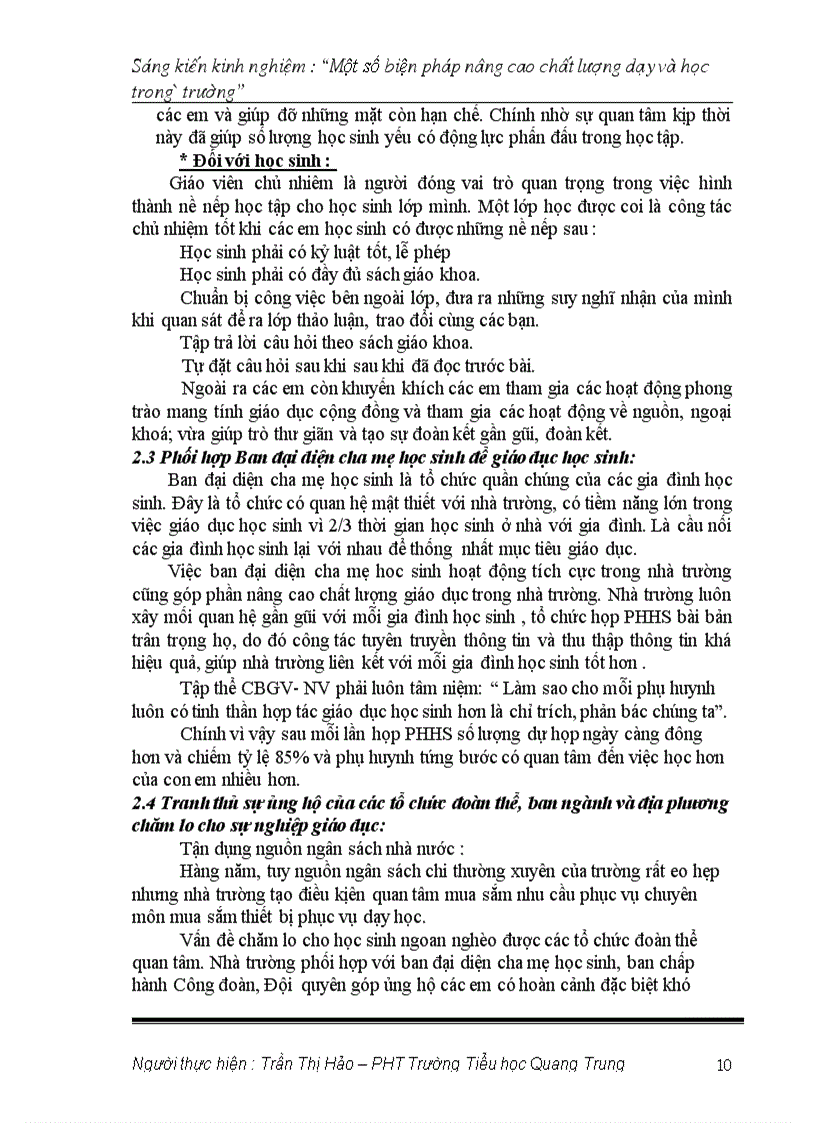 image for page Một số biện pháp nâng cao chất lượng dạy và học trong nhà trường