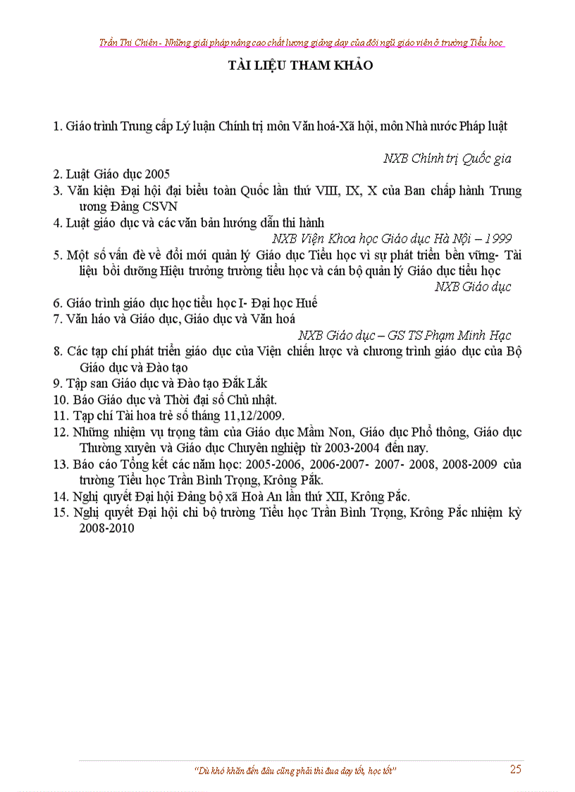 image for page Những giải pháp nâng cao chất lượng giảng dạy của đội ngũ giáo viên ở trường Tiểu học