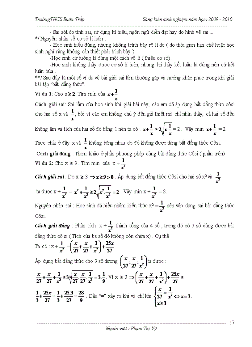 image for page Kinh nghiệm dạy học Giải bài tập bất đẳng thức hướng khắc phục sai lầm tạo lập mới hệ thống bài tập