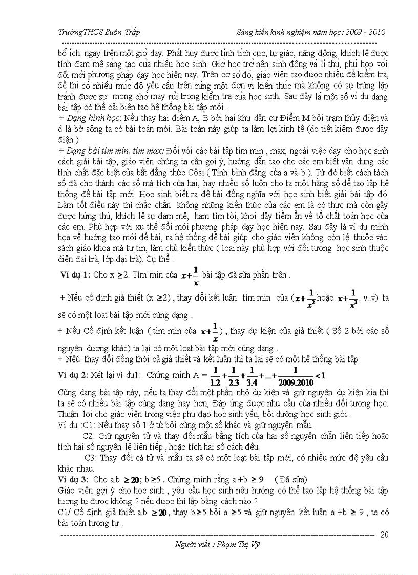 image for page Kinh nghiệm dạy học Giải bài tập bất đẳng thức hướng khắc phục sai lầm tạo lập mới hệ thống bài tập