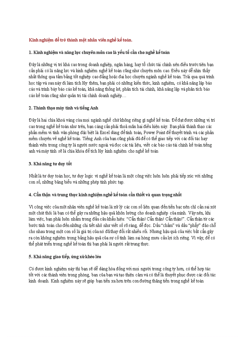 image for page Nghề kế toán Nghề vàng chưa được khai thác hết