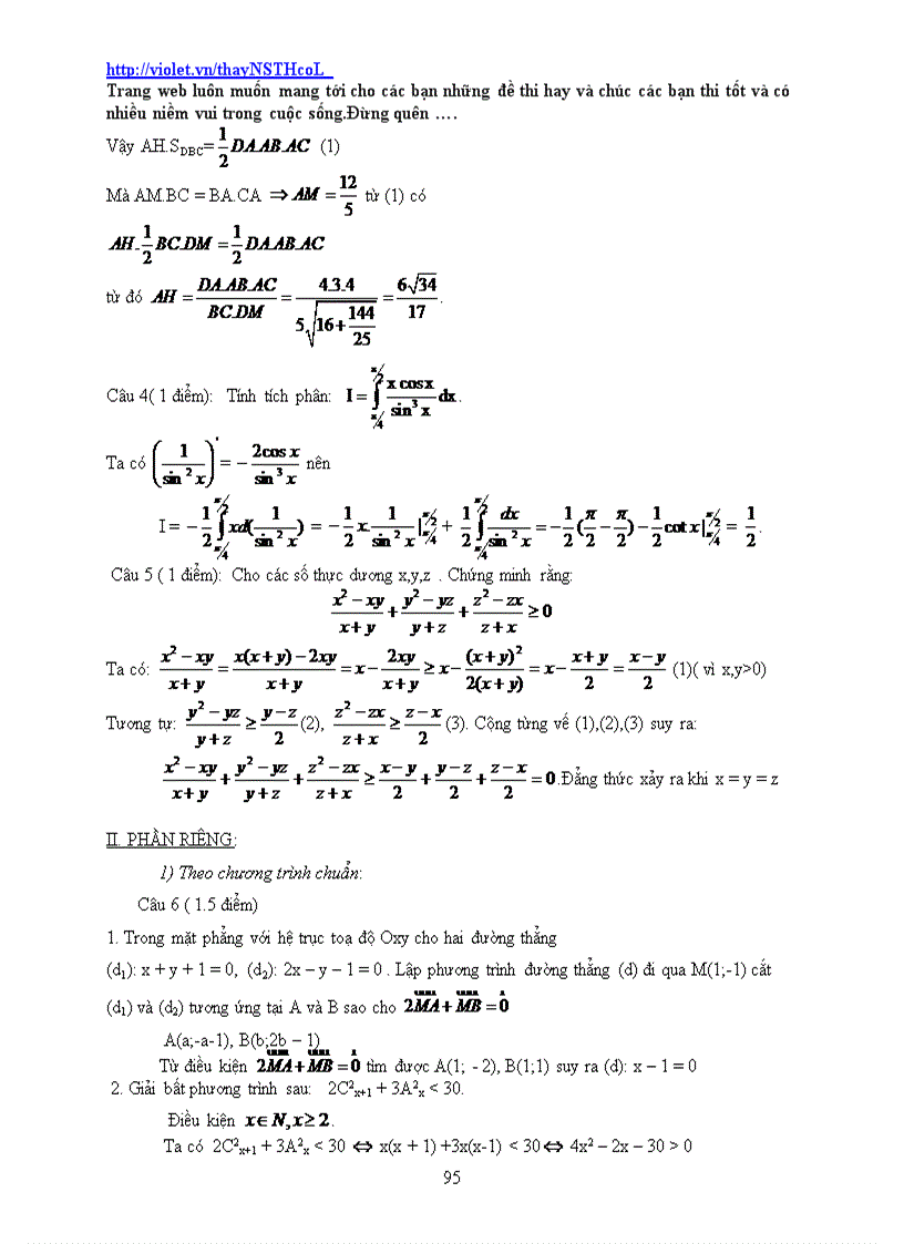 image for page Tuyển tập các đề thi thử Đh môn toán