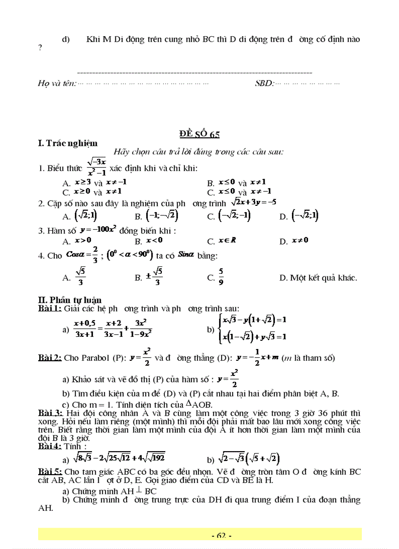 image for page 66 đề thi vào THPT môn toán