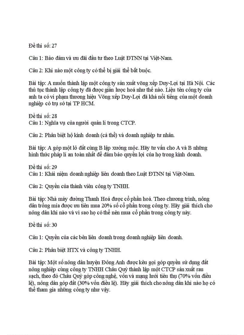 image for page Một số đề thi tham khảo môn luật kt