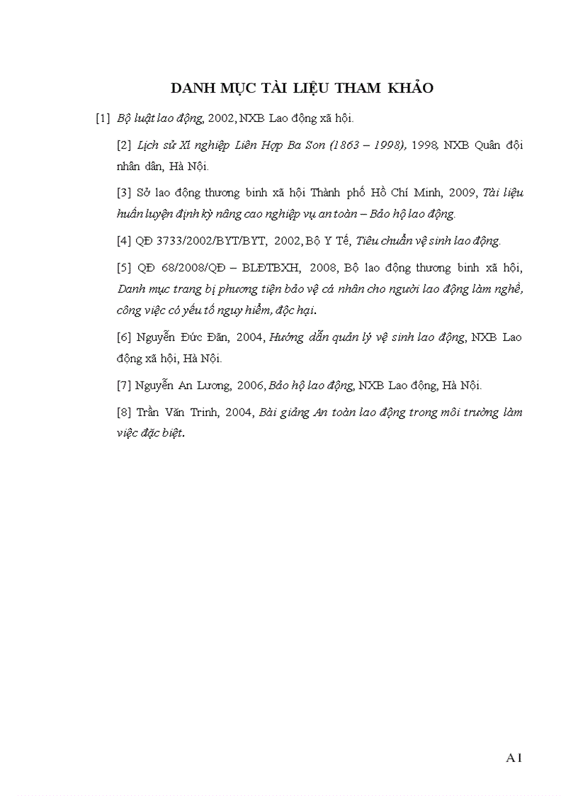 image for page Đánh giá thực trạng công tác Bảo hộ lao động tại Xí nghiệp liên hợp Ba Son