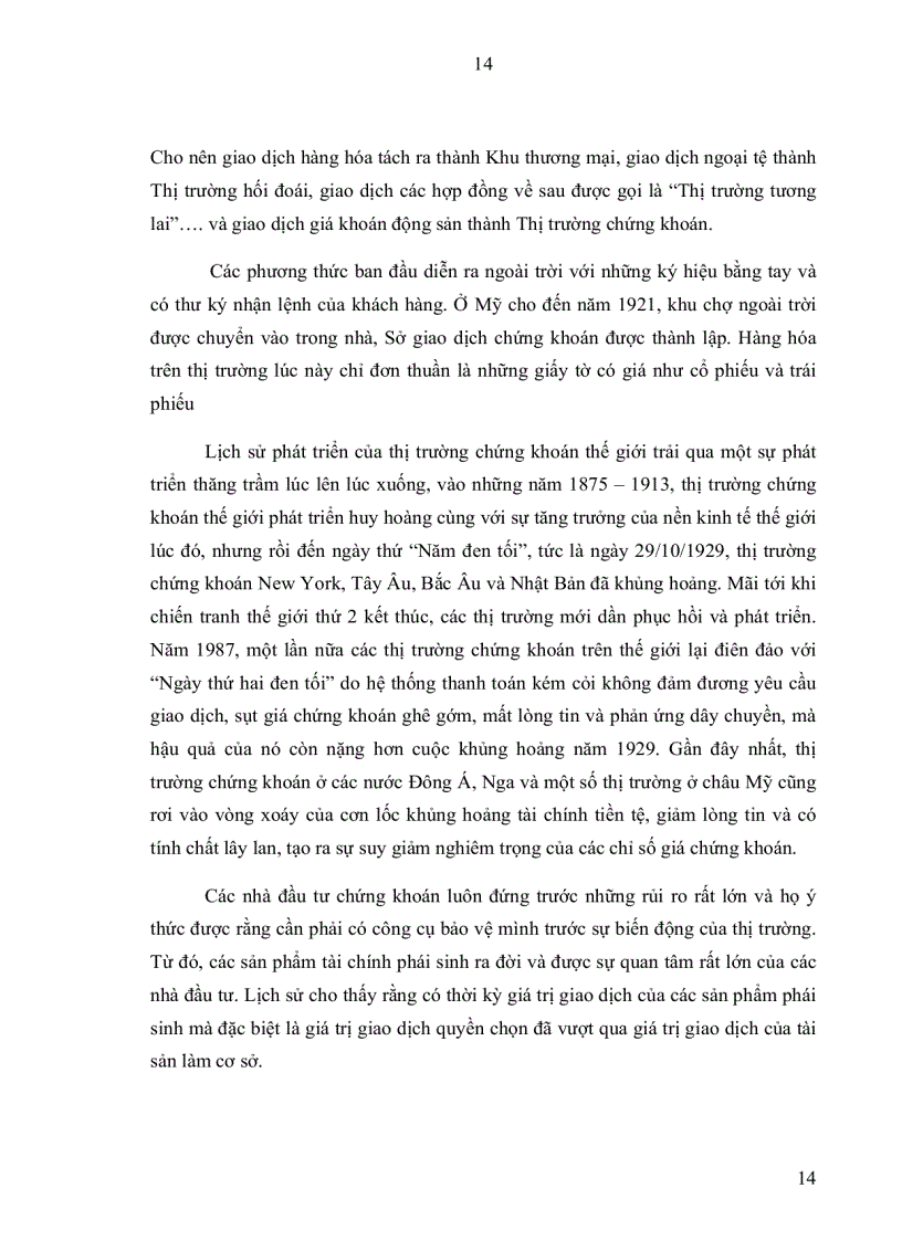 image for page Quyền chọn và khả năng áp dụng cho thị trường chứng khoán việt nam