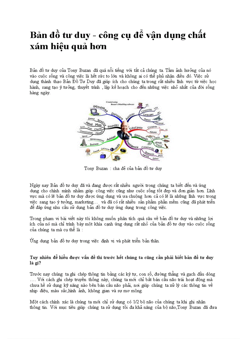 image for page Bản đồ tư duy công cụ để vận dụng chất xám hiệu quả hơn