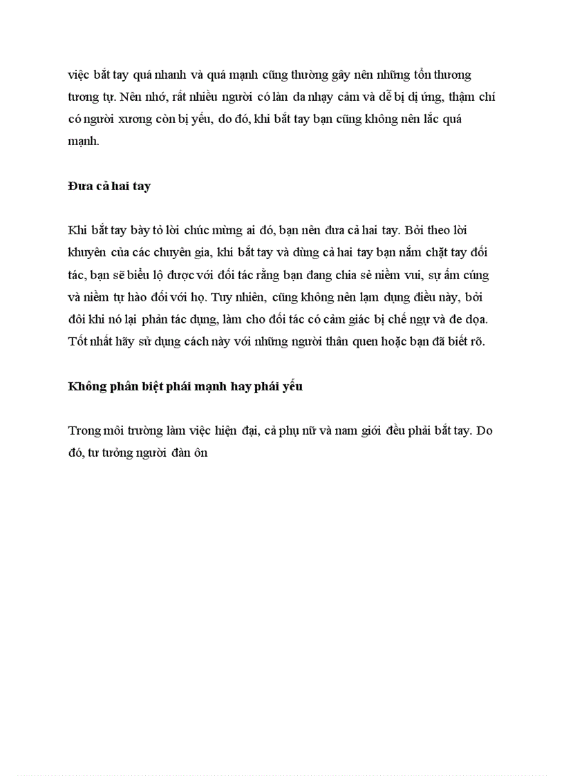 image for page Nghệ thuật bắt tay trong công việc