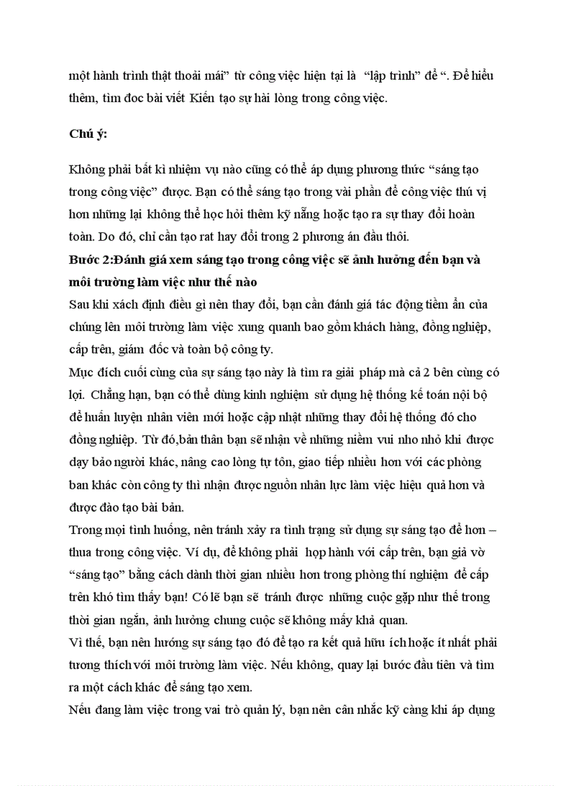 image for page Bí quyết sáng tạo và tạo cảm hứng cho công việc