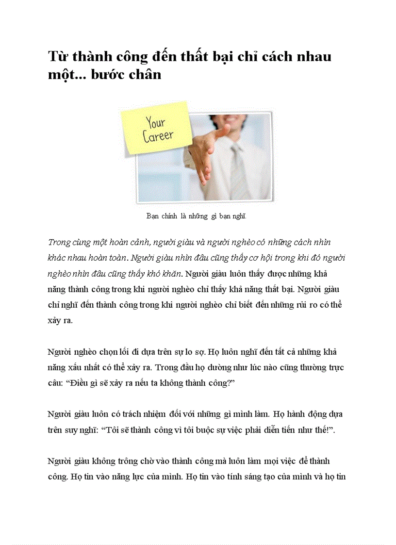 image for page Từ thành công đến thất bại chỉ cách nhau một bước chân