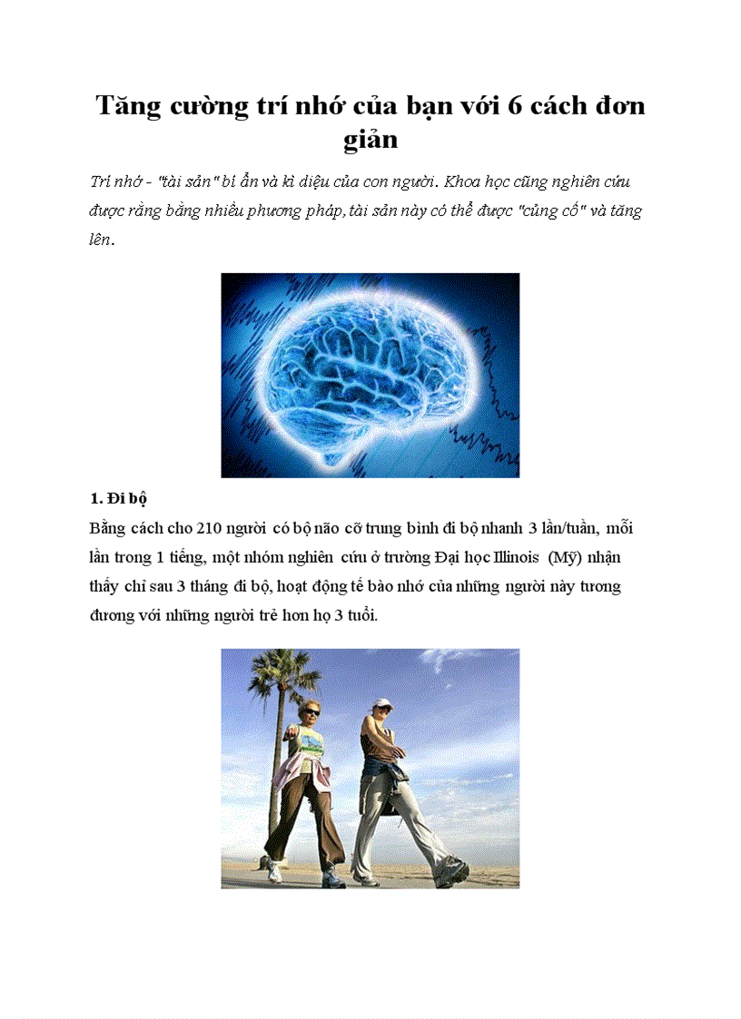 image for page Tăng cường trí nhớ của bạn với 6 cách đơn giản