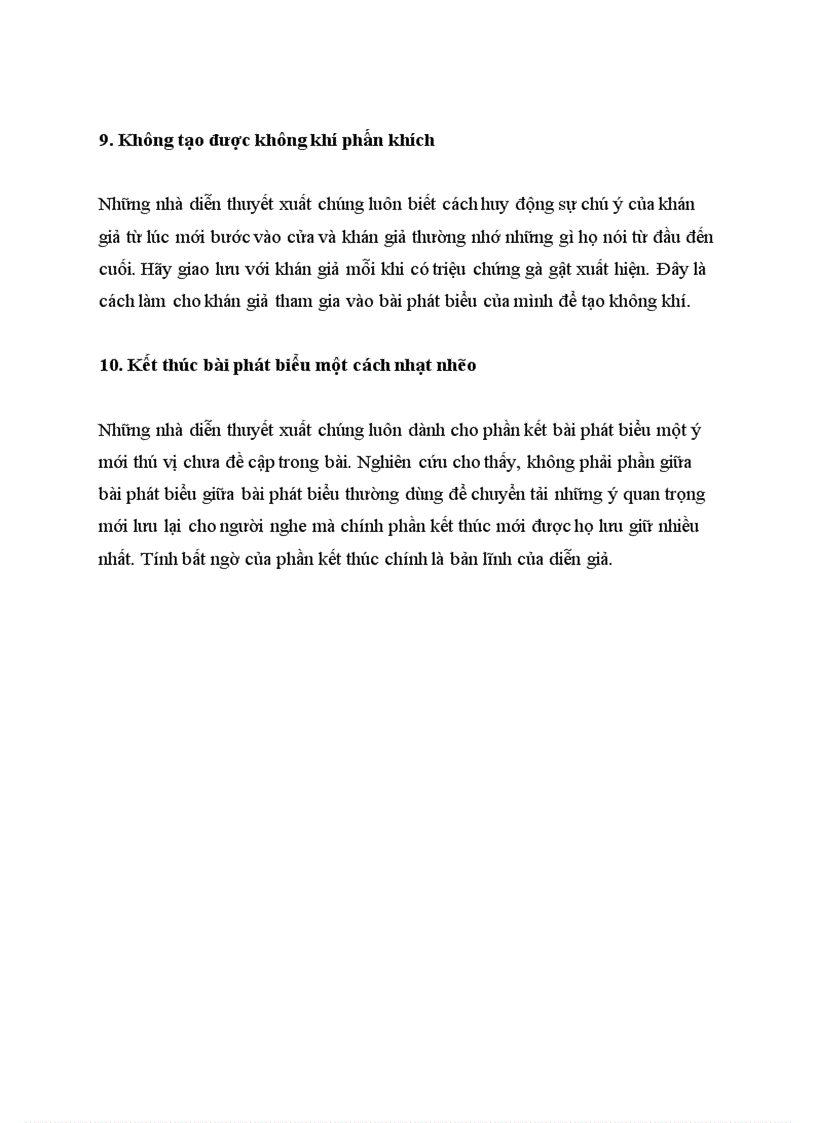 image for page Những điều cần tránh khi thuyết trình