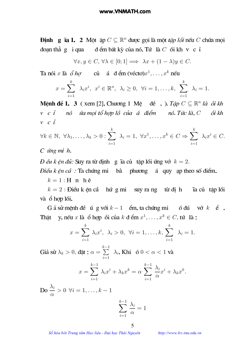 image for page Luận Văn Thạc sĩ Toán Phép chiếu vuông góc và ứng dụng