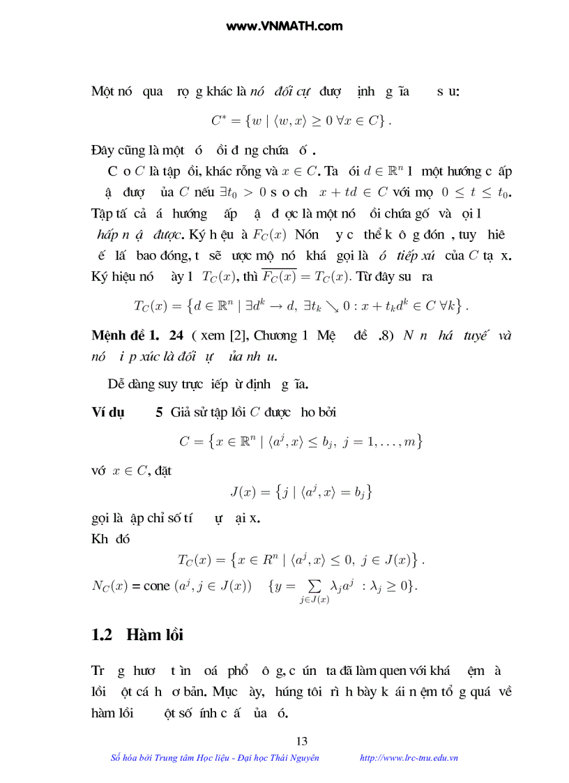 image for page Luận Văn Thạc sĩ Toán Phép chiếu vuông góc và ứng dụng