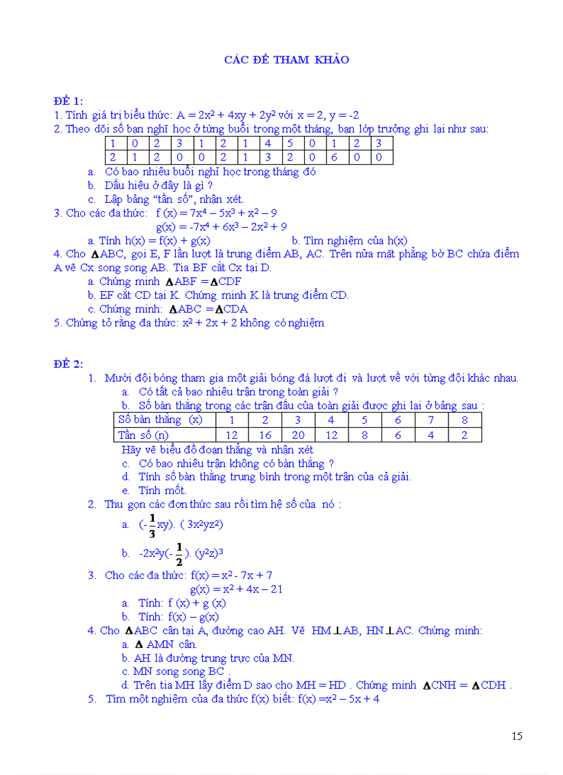 image for page Đề cương ôn tập học kỳ ii môn toán lớp 7