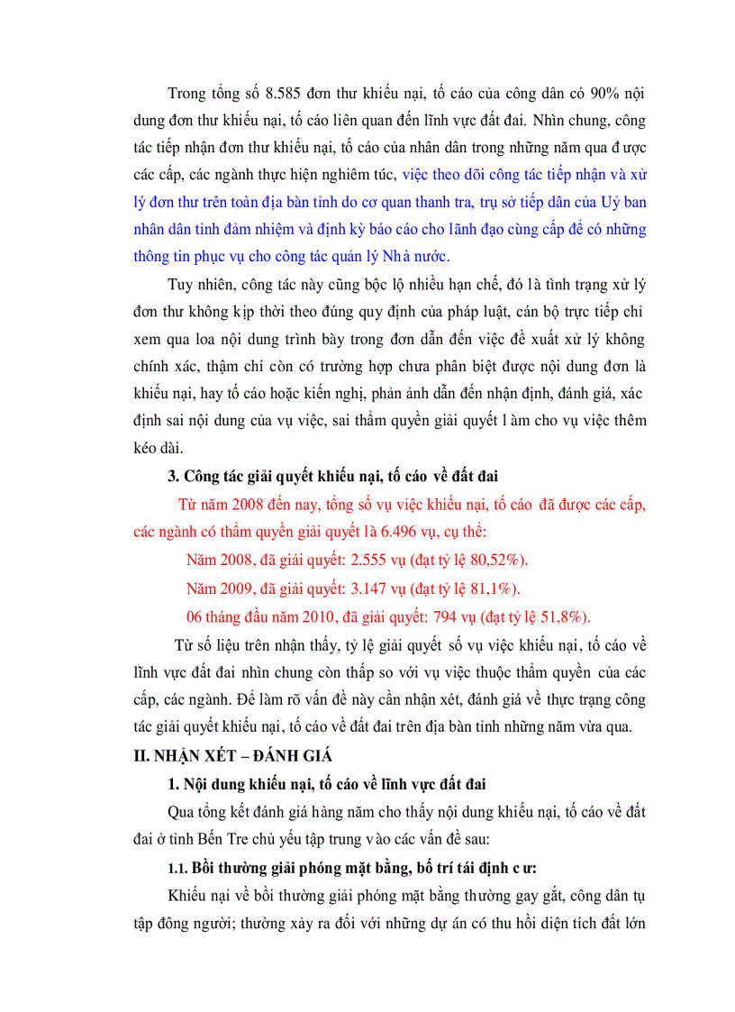 image for page Nâng cao hiệu quả giải quyết khiếu nại tố cáo trong lĩnh vực đất đai của cơ quan hành chính Nhà nước trên địa bàn tỉnh Bến Tre