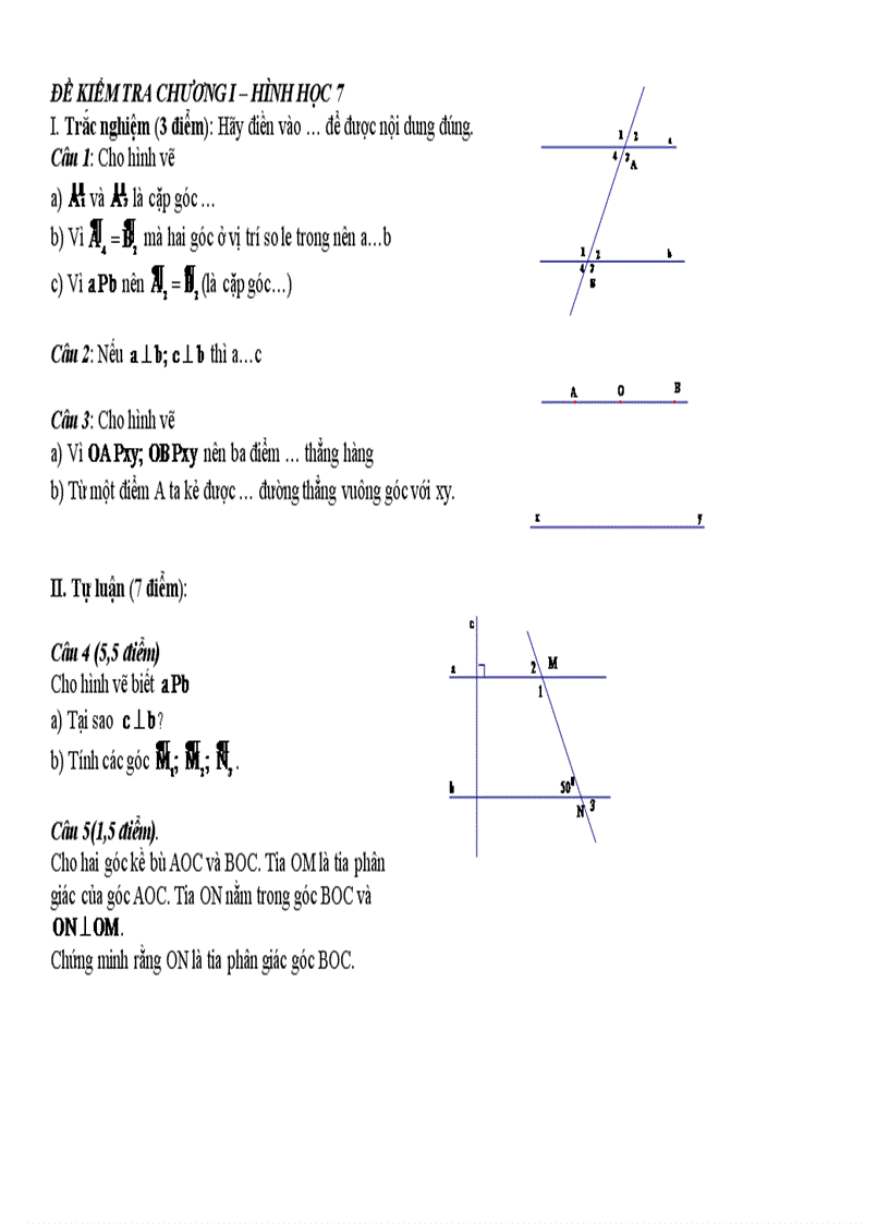 image for page Đề kiểm tra ma trận chương 1 chương 3 toán lớp 7