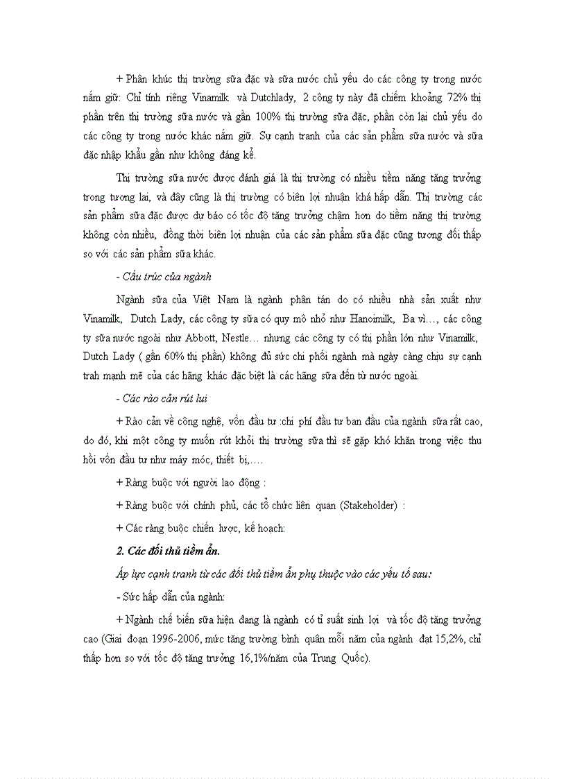 image for page Phân tích môi trường ngành của công ty sữa Vinamilk