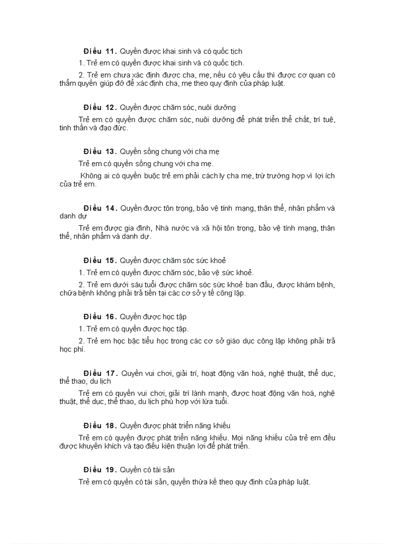 image for page Luật bảo vệ chăm sóc và giáo dục trẻ em 2004