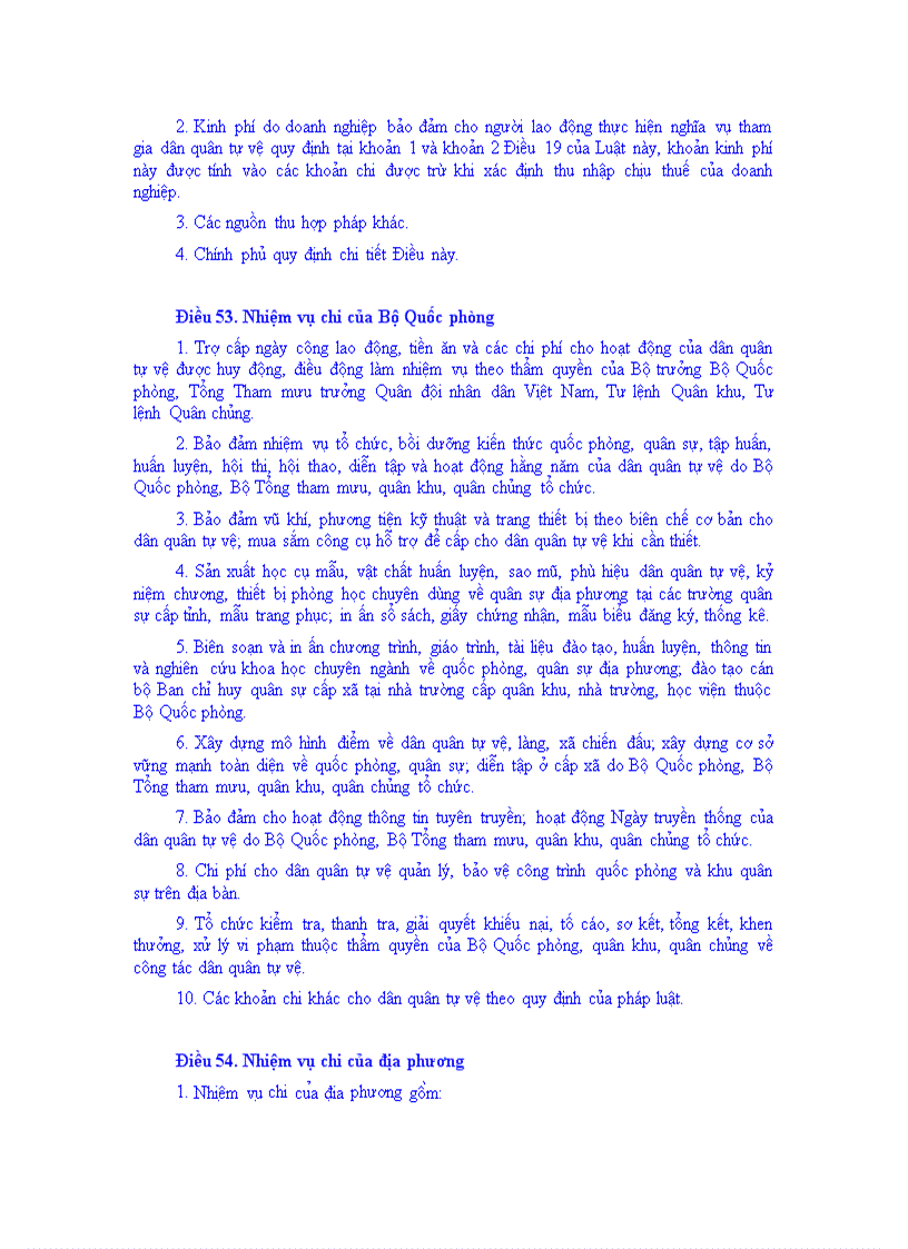 image for page Luật dân quân quân tự vệ năm 2009