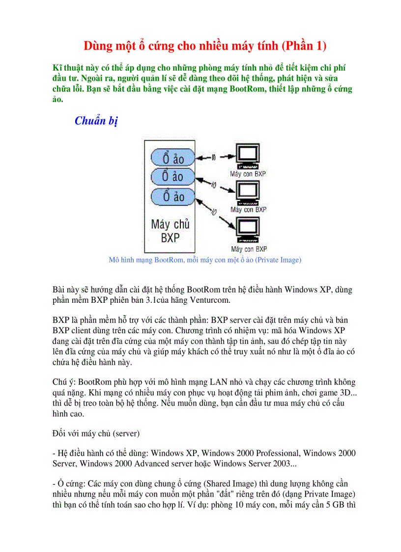 image for page Dùng 1 ổ cứng cho nhiều máy tính