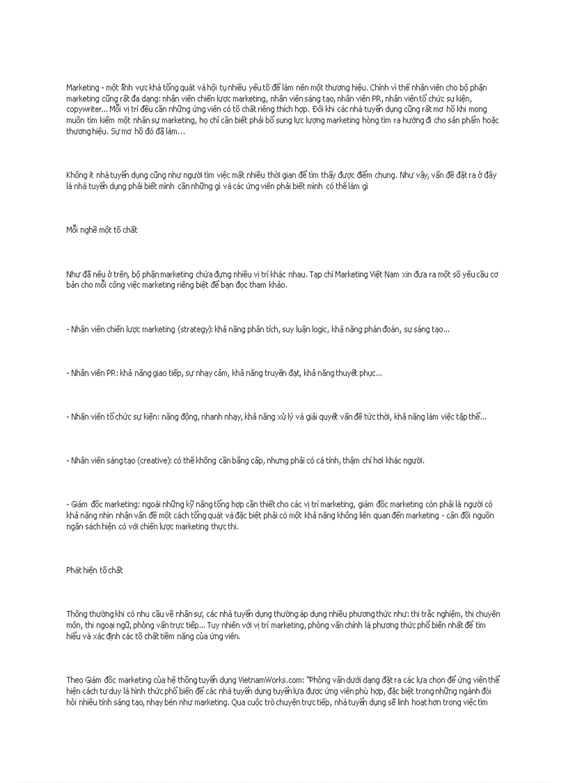 image for page Tố chất của dân marketing là gì