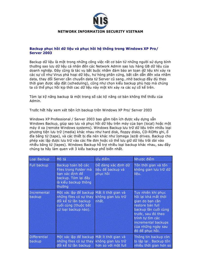 image for page Ebook Backup và phục hồi Server Workstation